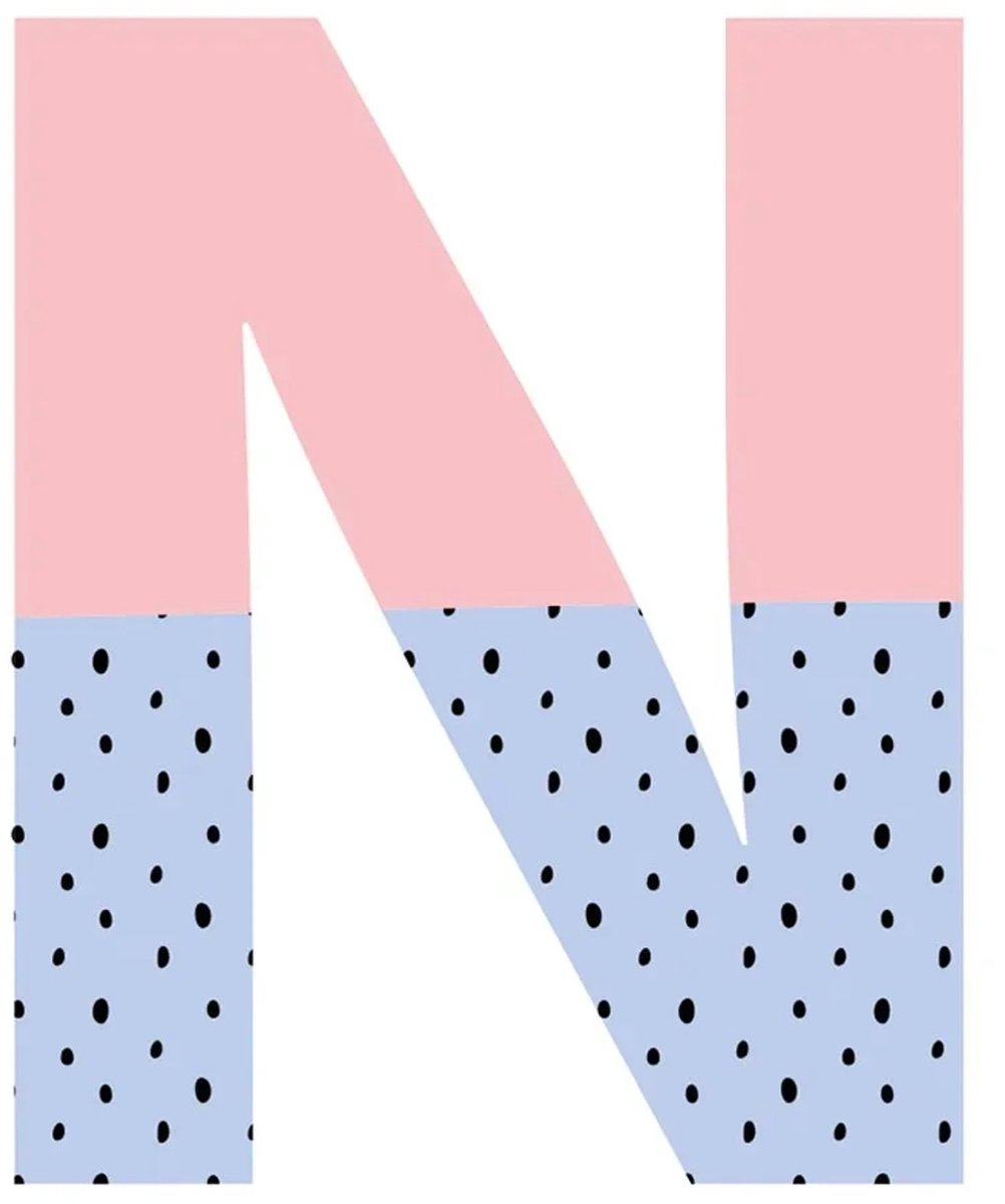 Lilipinso muursticker Happy letter N