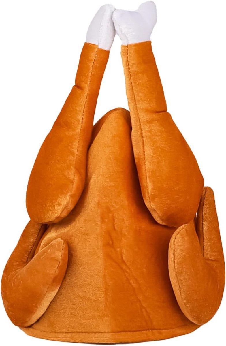 Grappige Hoed voor Feestdagen met Geroosterde Kalkoen en Kippenpoot - Creatieve Kostuumaccessoire voor Kerst en Thanksgiving Party