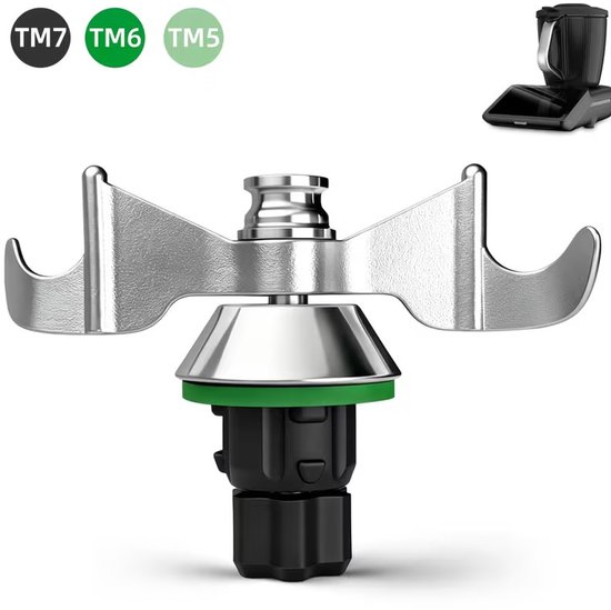Dubbele Mengkop Voor Thermomix TM5/TM6/TM7 - Roestvrij Staal Anti-Klit Ontwerp Lage Motorbelasting Snel Schoon Te Spoelen Gereedschaploze Vervanging - Zilver — afbeelding 2