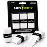Padel Sports® Padel grip Wit - Zomer grip - Padelgrips - Helpt tegen zweethanden! - Grip - Overgrip - Griptape - Padel - Racket grip - Padel grip - Dry - tape - Overgrip padel - Padel grips - 3 stuks
