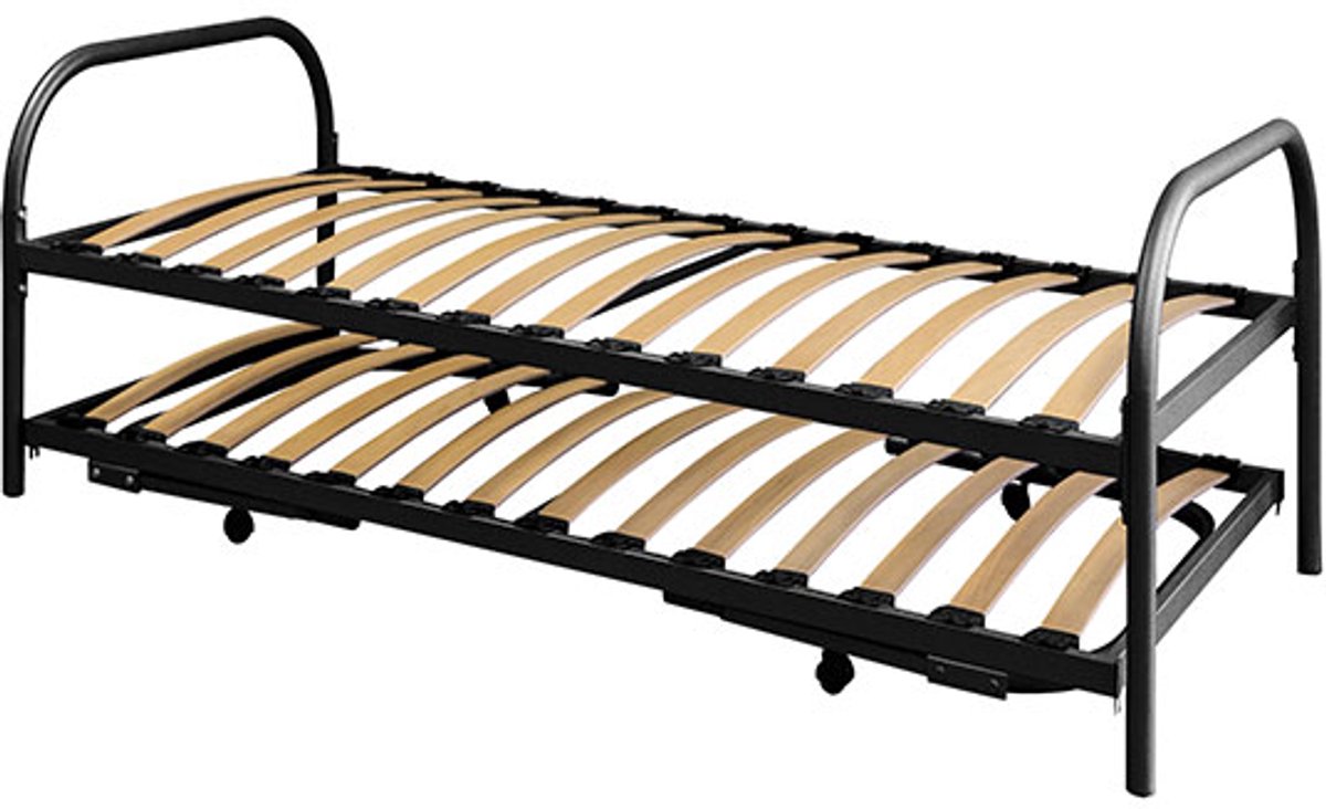 Bed Box Wonen Dubbel Divan onderschuifbed 90x200 cm