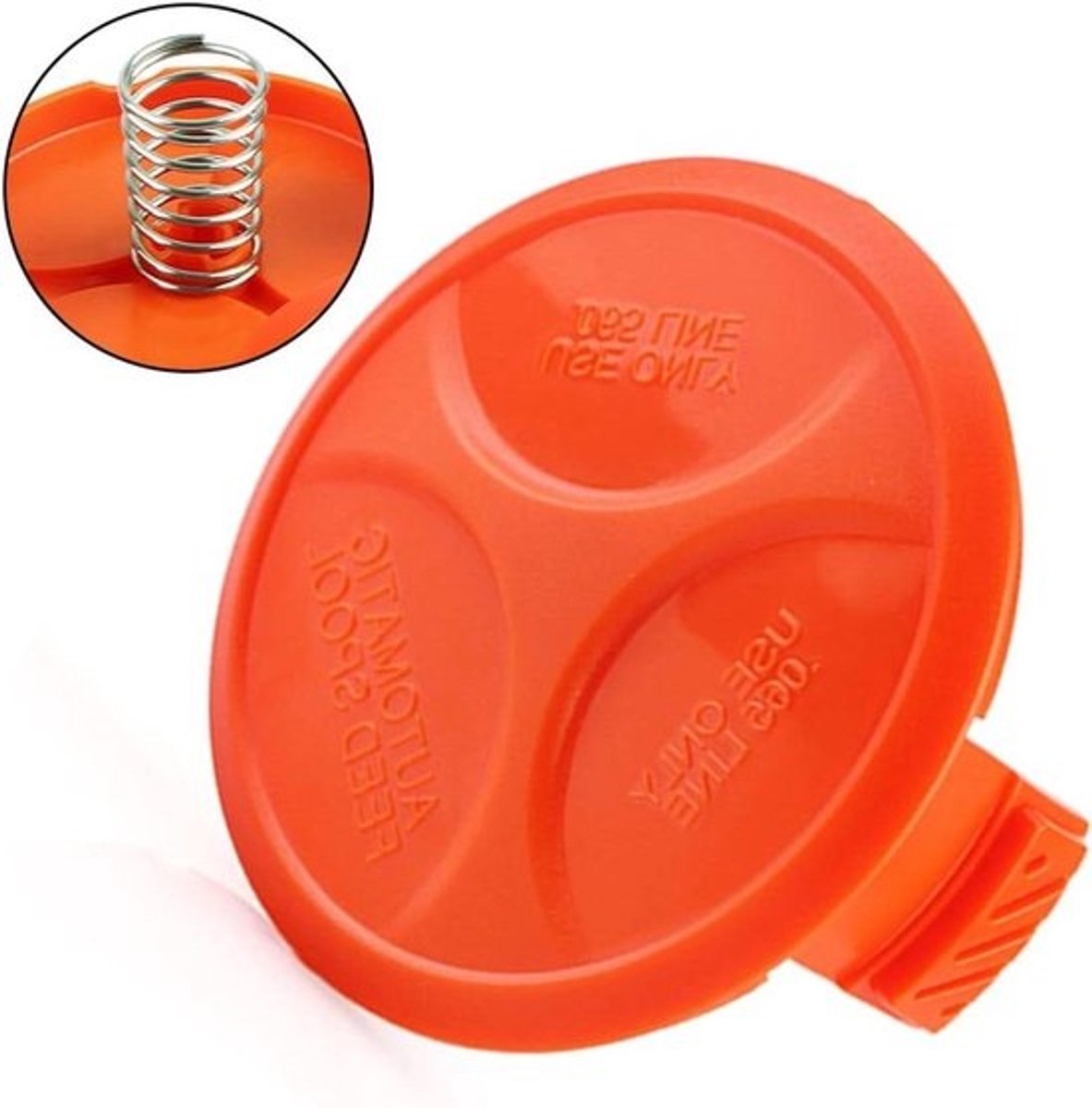 Grastrimmer Spoel Cover - Spoeldop Trimmer - Gazon Onderhoud - Snelle Vervanging - 8 x 5 x 3 cm - Zwart