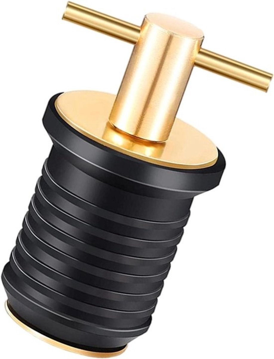 Afvoerplug met T-handvat voor boot, 19mm - Metaal/Rubber - Watersport accessoire