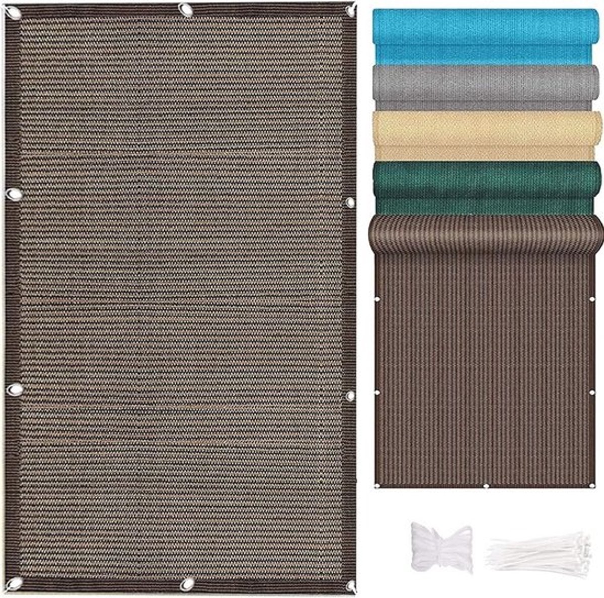 Privacy Scherm 115 x 700cm Weerbestendige Tuin Scheidingswand met Kabelbinders voor Balkon en Terras