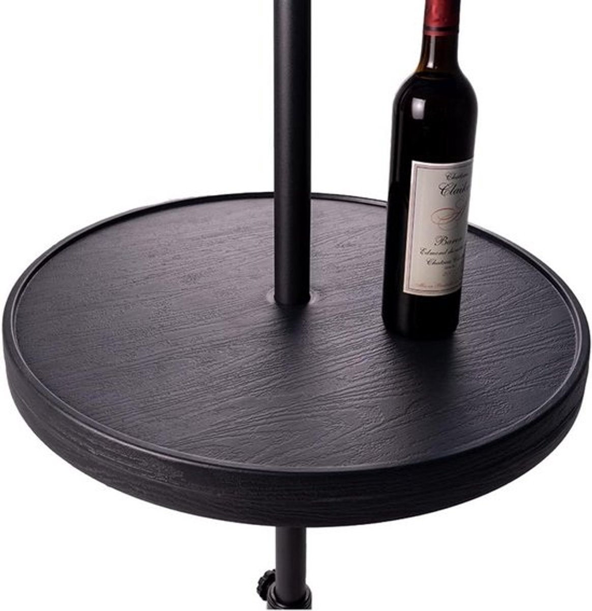 Verstelbare Paraplutafel voor Strand, Tuin en Terras - Ronde Bijzettafel met Paraplugat