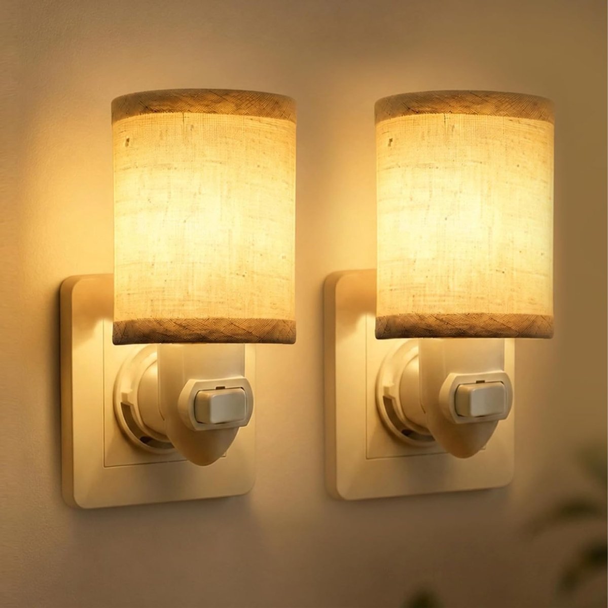DYVNS® Stopcontact Lampje - Stekkerlamp - Stekker Lamp - Voor Slaapkamer - 2 Stuks