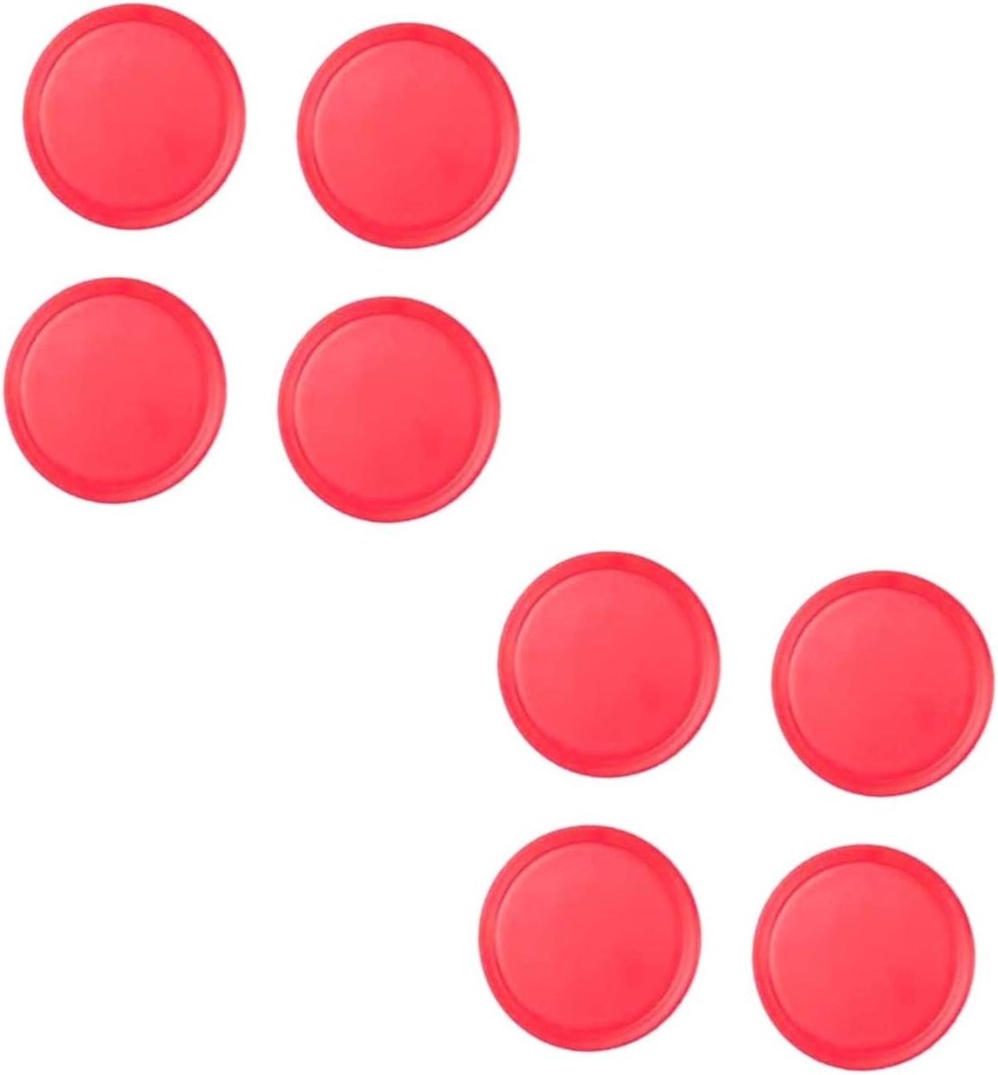 Air Hockey Onderdelen - Pucks en Pushers - Spel Vervanging - Ergonomisch Ontwerp - 16 Stuks - Rood