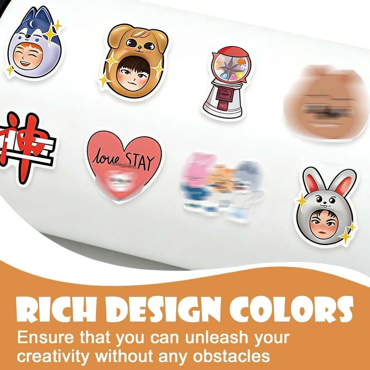 104 Stuks Waterdichte Vinyl Stickers voor Laptop, Waterflessen en Skateboards, Perfect als Cadeau voor Fans van Stray Kids