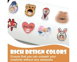 104 Stuks Waterdichte Vinyl Stickers voor Laptop, Waterflessen en Skateboards, Perfect als Cadeau voor Fans van Stray Kids