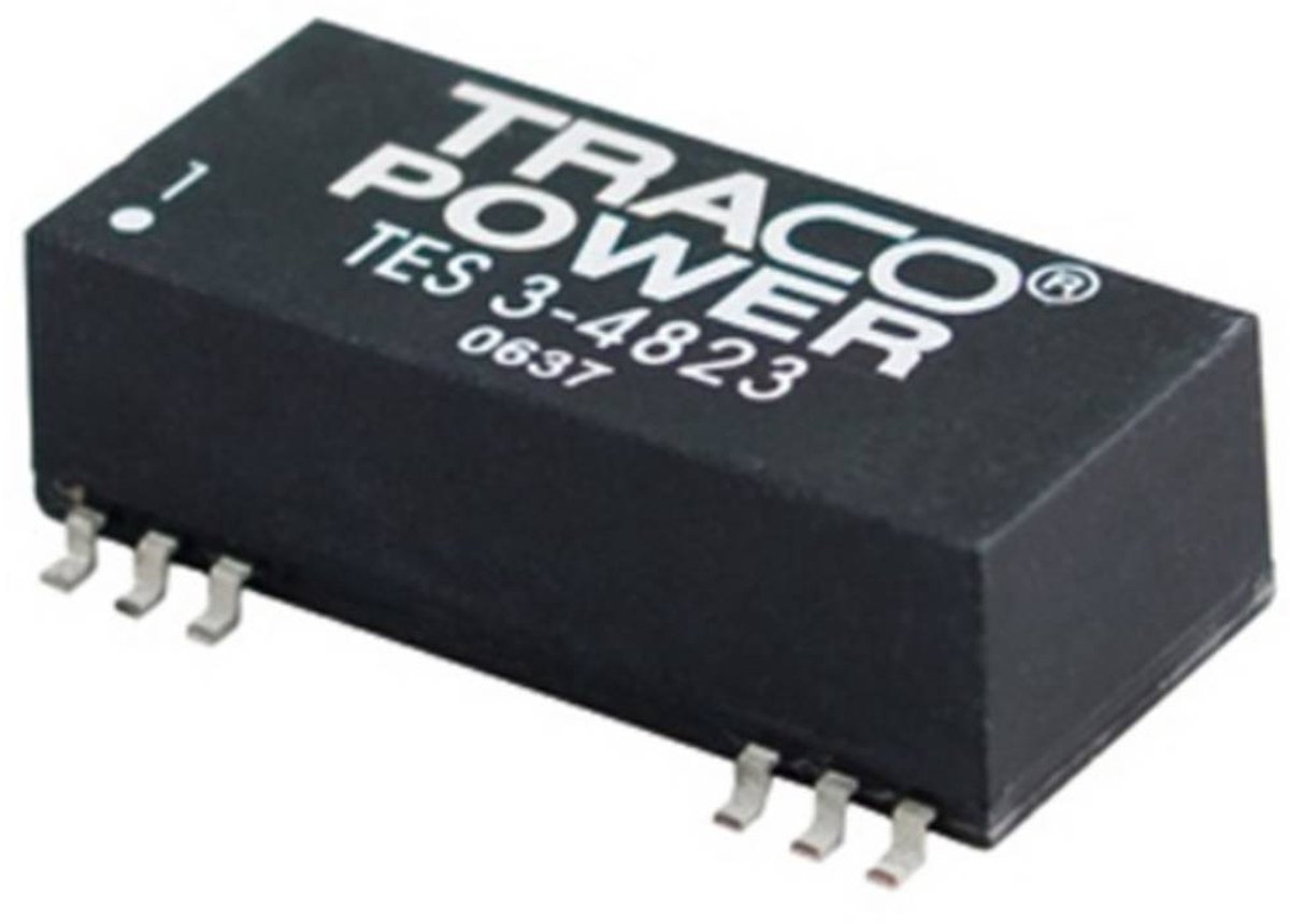 TracoPower TES 3-1212 DC/DC-converter, SMD 12 V/DC 5 V/DC 250 mA 3 W Aantal uitgangen: 1 x Inhoud 1 stuk(s)