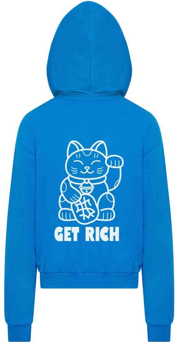 Mister Tee Get Rich Heavy Oversize Hoodie/trui S Blauw