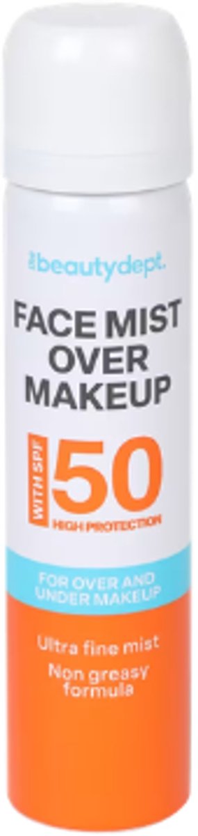 The Beauty Dept. Face Mist Over Makeup SPF50 – Beschermende Gezichtsmist – 75 ml