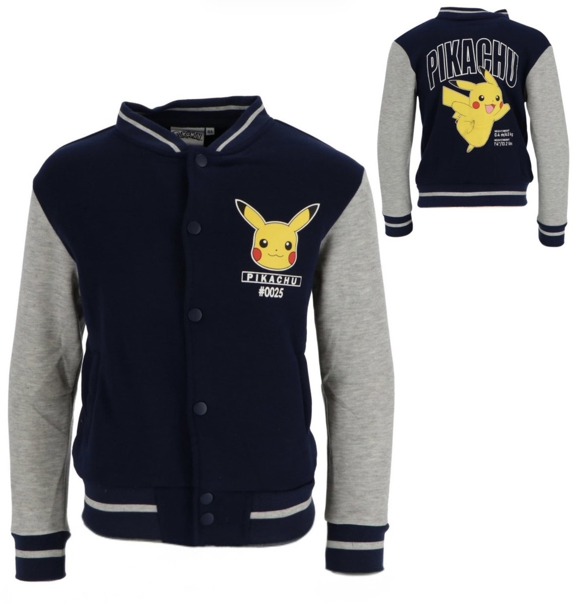 Pokemon Jas/Vest, Navy blauw/grijs, maat 98