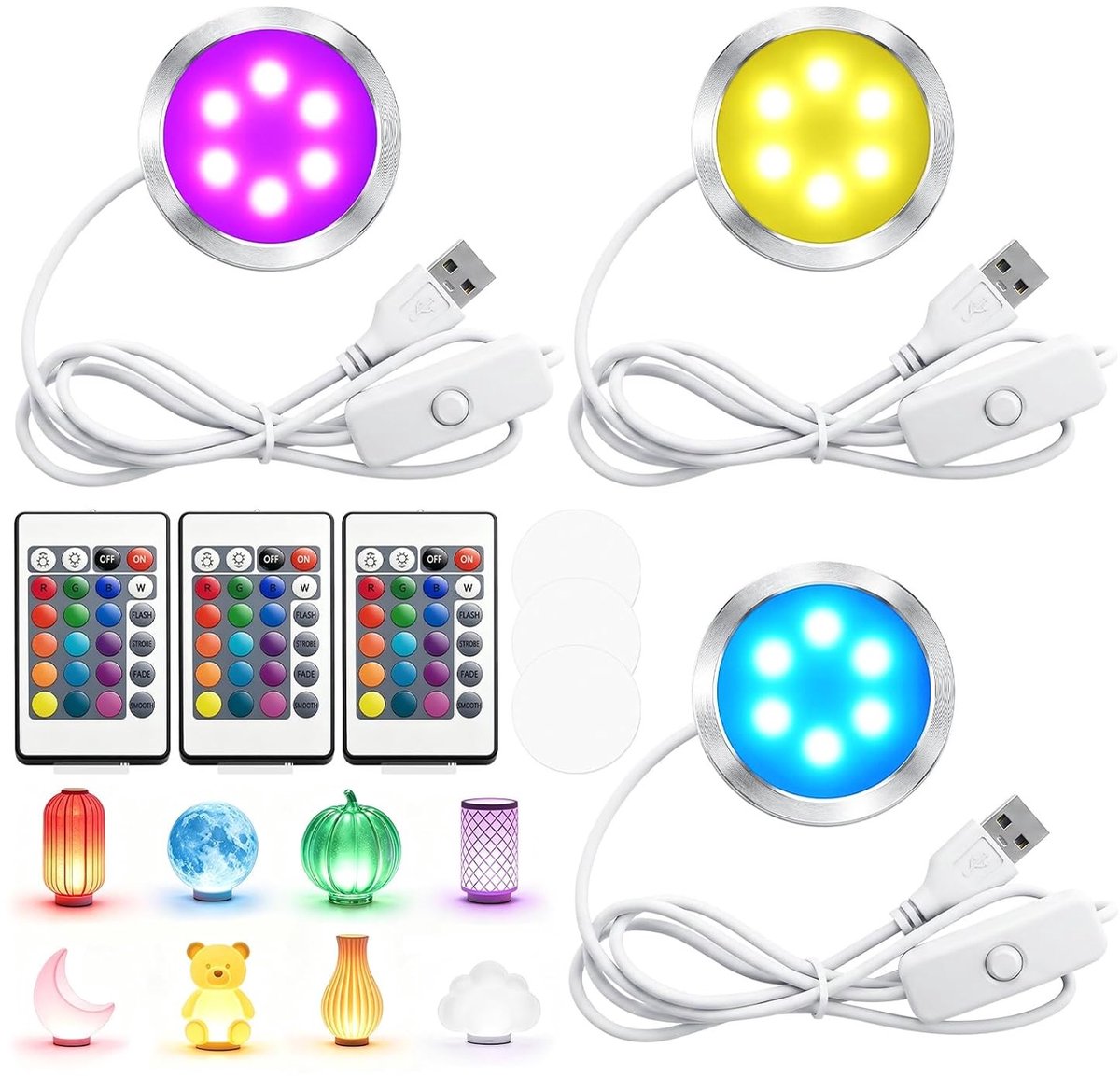 RGB LED lichtset met afstandsbediening voor 3D-printers, kleurverandering, en sfeerverlichting