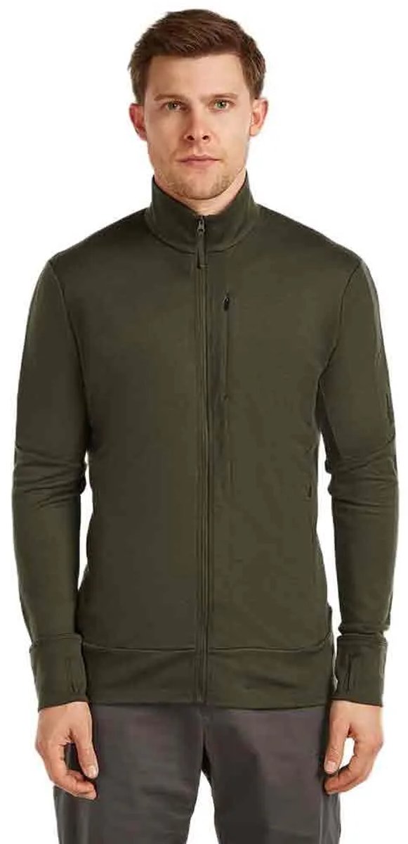 Icebreaker Merino 260 Quantum Iv Fleece Met Volledige Rits Groen XL Man