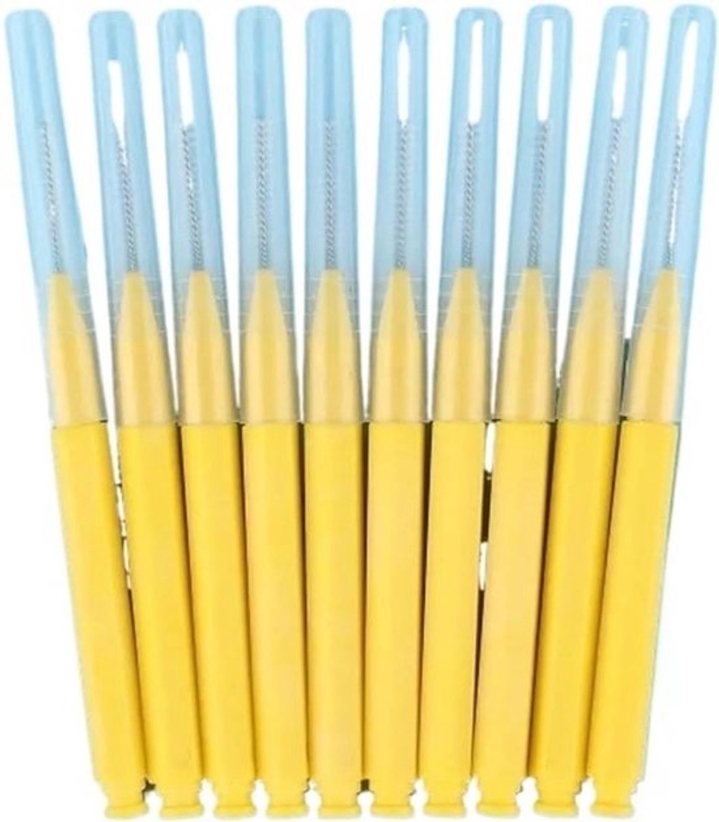 Interdentale Borstels - Tandenstokers - Mondhygiëne Verbeteren - 40 Stuks Verpakking - 0.4-1.2mm - Geel