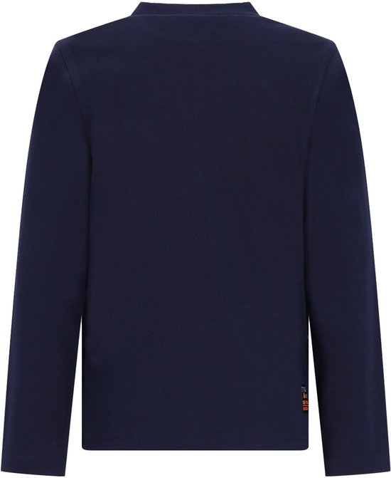 Donkerblauwe longsleeve, achterkant.