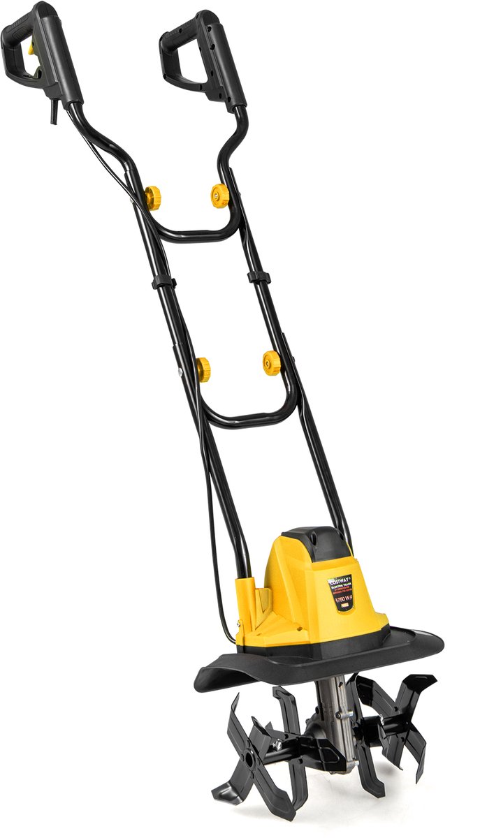 SureDeal® - Tuinier - Elektrische Motorhack Werkbreedte - Min Elektrische Grondfrees - Veiligheidschakelaar Geel - 32,5x24x138 cm - Geel