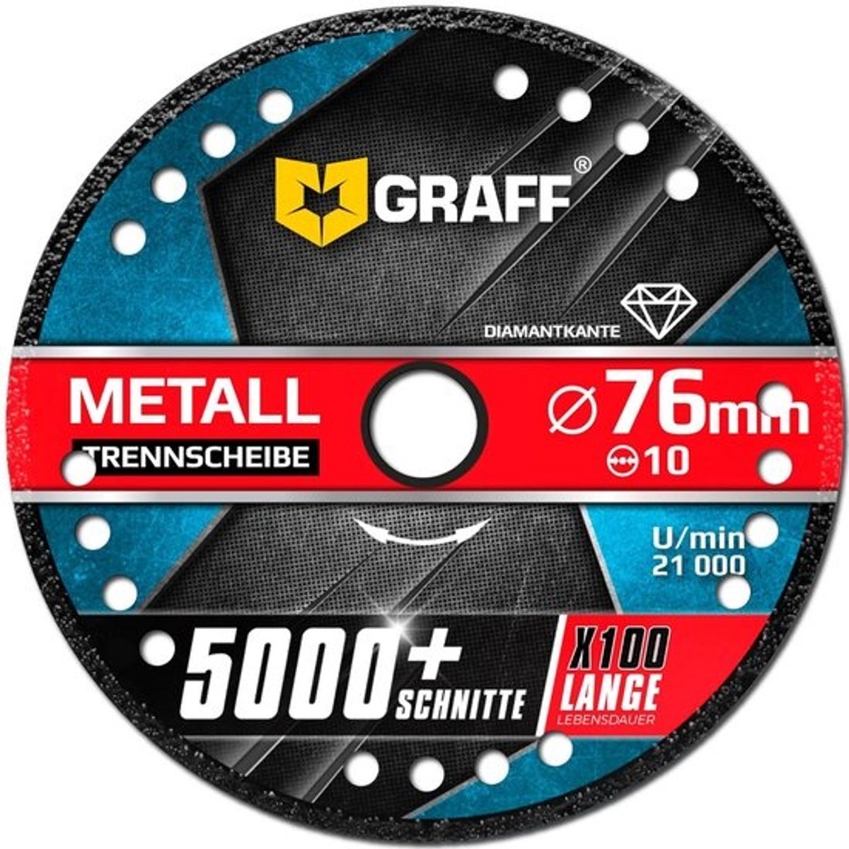 Doorslijpschijf Metaal - Diamant Schijf - Metaal Bewerken - Lange Levensduur - 76mm Diameter