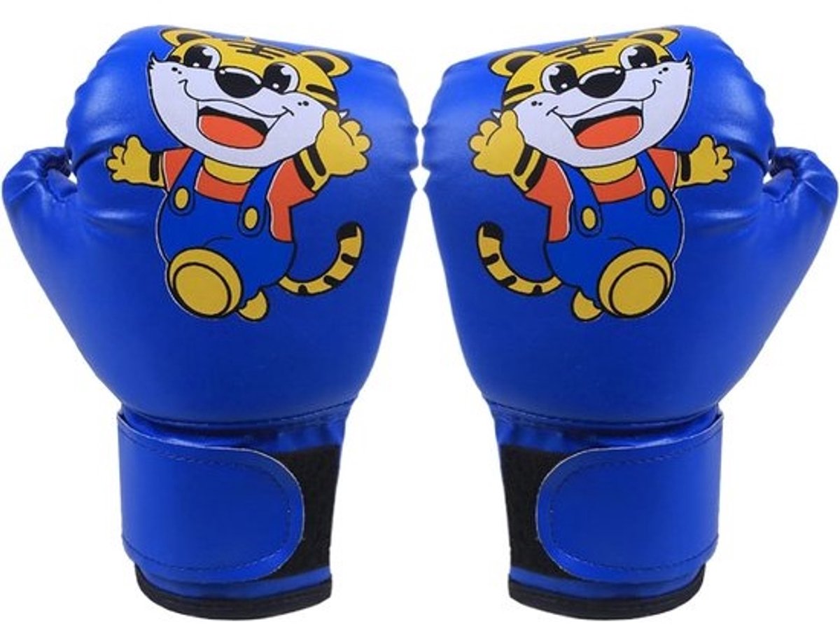Kinder Bokshandschoenen - Junior Vechthandschoenen - Sportieve Ontwikkeling - Ergonomisch Ontworpen - 17x25 cm - Blauw