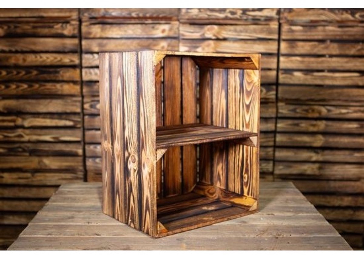 Set van 3 Stevige Houten Kisten voor Opslag en Decoratie - Ideaal als Boekenplank of Fruitkist