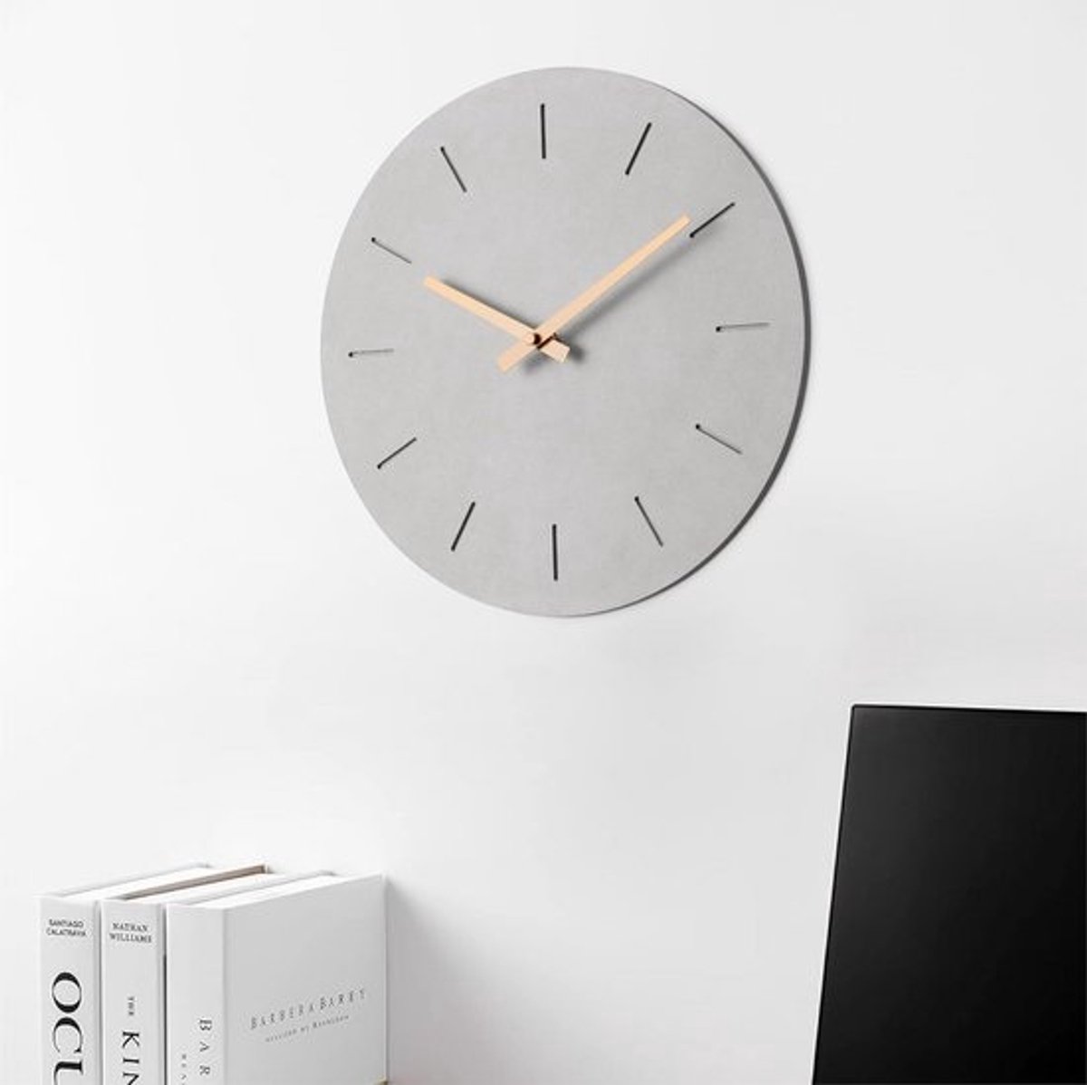 Stille, minimalistische wandklok met modern design - Gemaakt van gerecycled papier