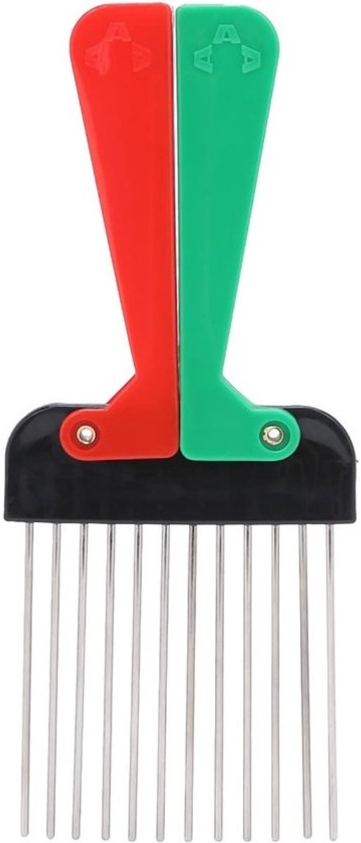 Professionele Metalen Haar Kam met Brede Tanden voor Krullend, Dik en Afro Haar - Ontwarren & Styling Tool