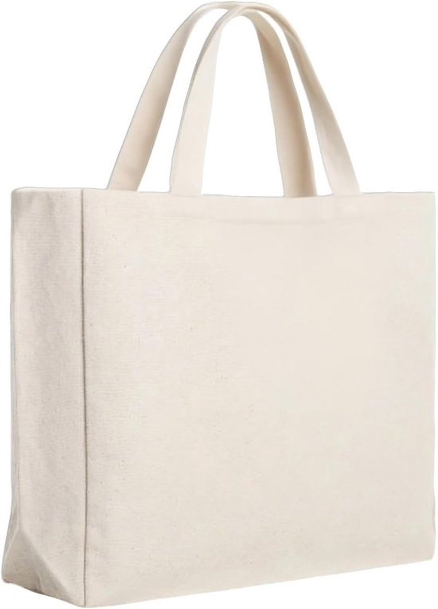 Grote Katoenen Tote Bag 45x35cm – Blanco Herbruikbare Boodschappentas & DIY Canvas Tas