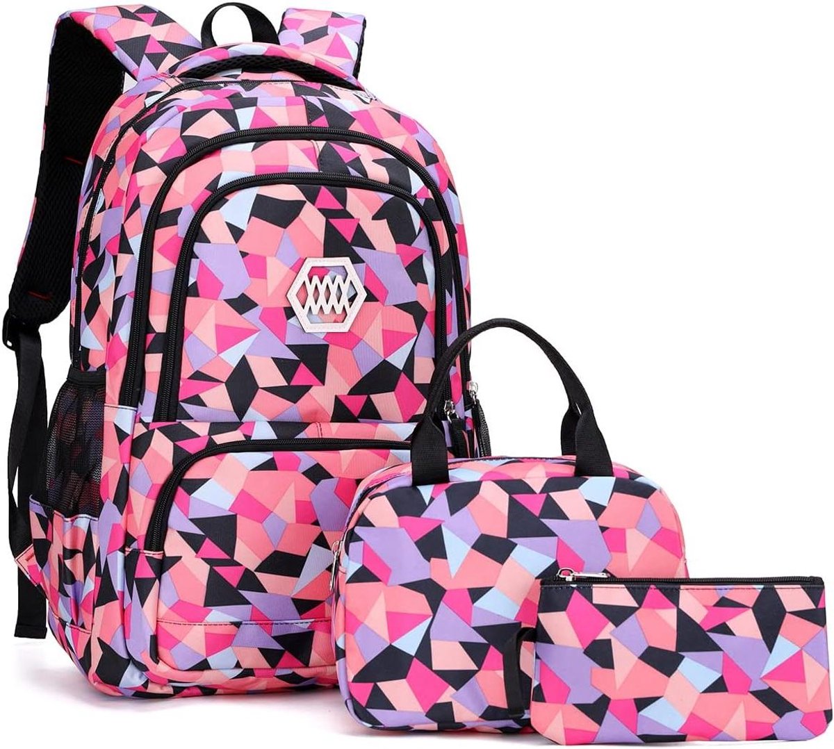 Schooltas Set - Rugzak Kinderen - Naar School - Waterdichte Grote Cap. - 44 x 33 x 10 cm
