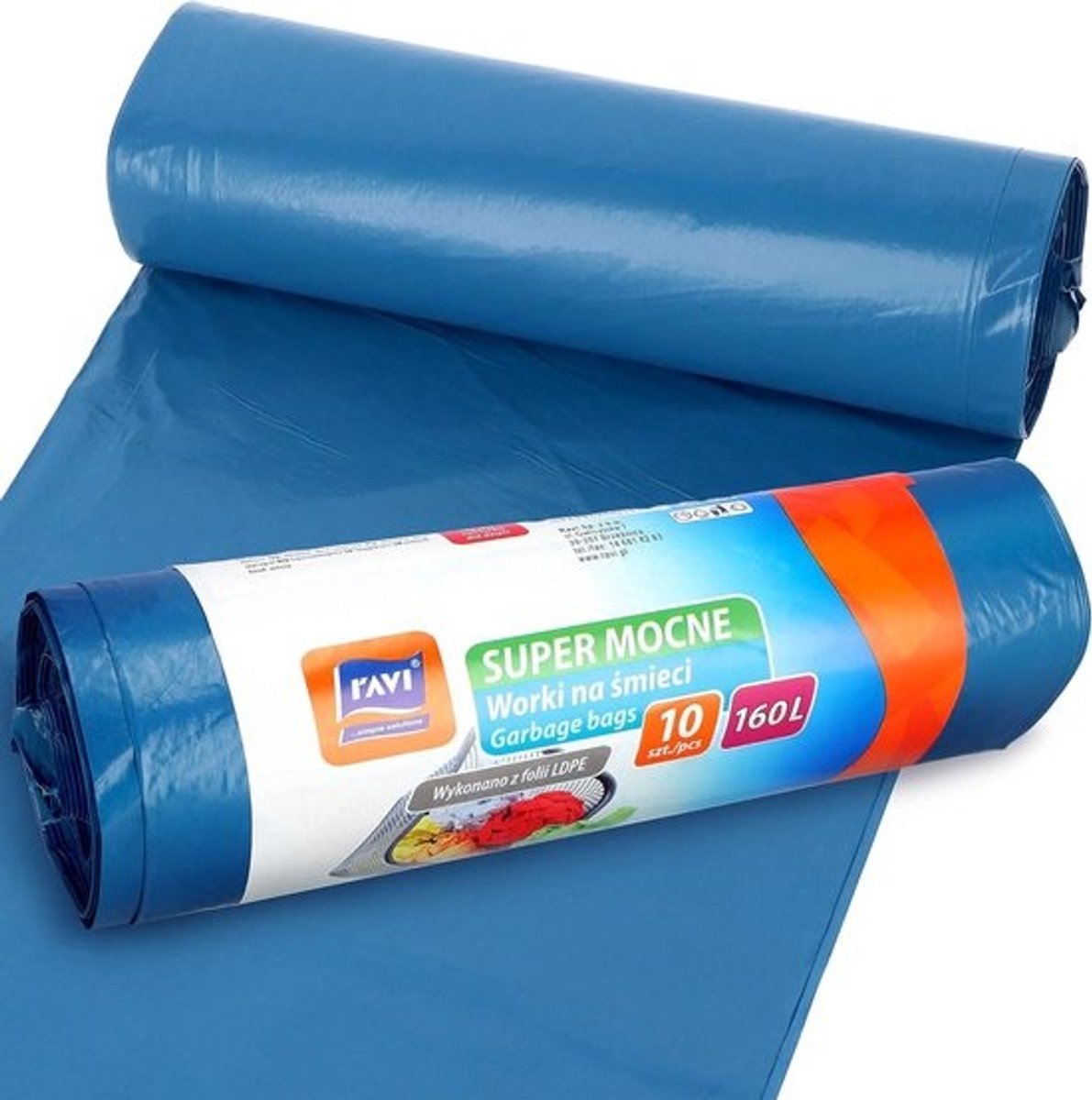 Extra Sterke Vuilniszakken 160 Liter LDPE - 10 Stuks - Multicolor