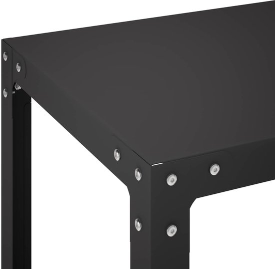 vidaXL - Planttafel - 100 - x - 40 - x - 80 - cm - Gepoedercoat - staal - Zwart — afbeelding 3