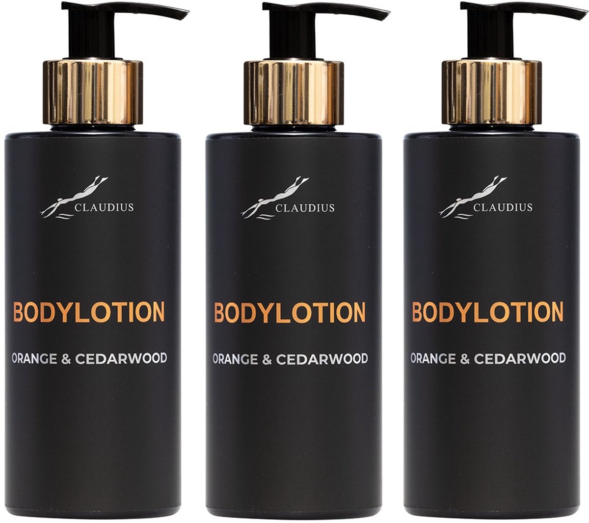 Showergel Sweet Orange & Cedarwood 300 ml - gouden pomp - 3 stuks