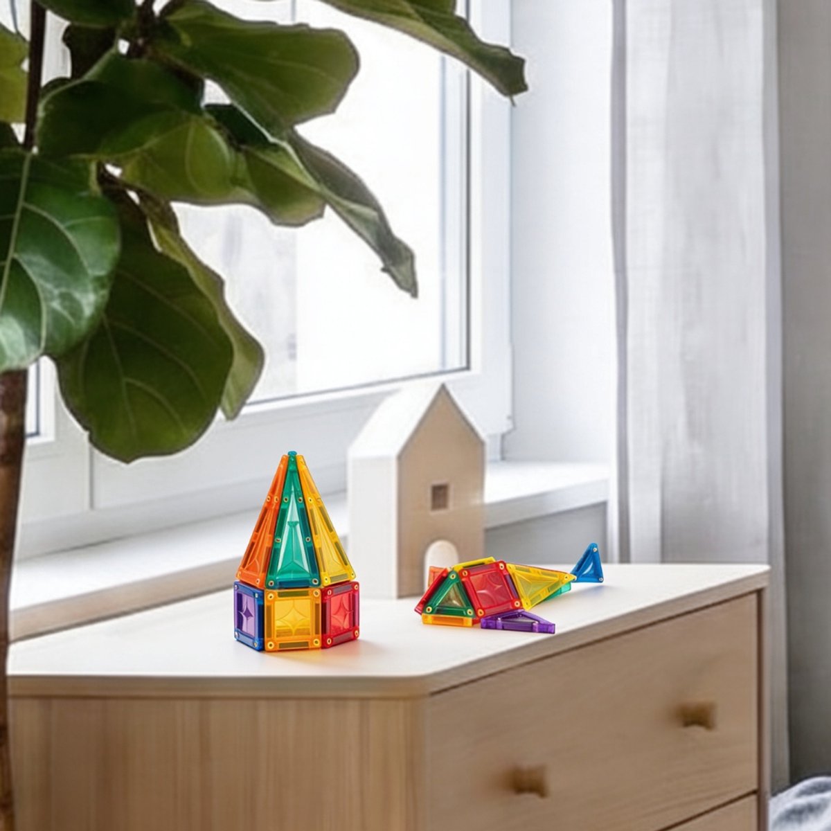 Coblo – Mini Magnetic Tiles – Classic Mini 36 stuks – Magnetische Tegels – Montesorri Speelgoed - Magnetisch speelgoed – Vanaf 3 jaar — cadeau in Spellen & Speelgoed - foto 5