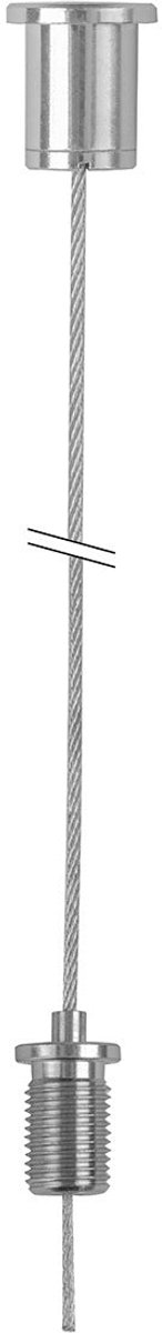 STAS ophangset (5stuks - 200cm) met uitwendige M10 kabelgrip en plafondbevestiging
