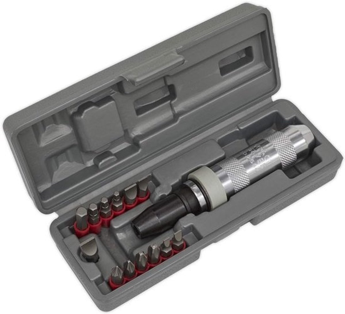 Impact bits set 15-delig met handgreep voor slagmoersleutel