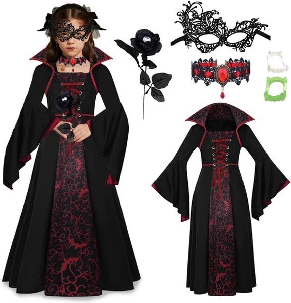 Elegante Halloween Kostuum Jurk voor Dames