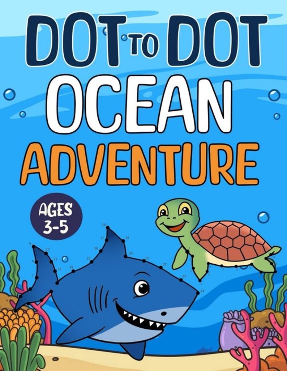 Stippen Verbinden Puzzelboek Oceaan Dieren voor Kinderen 3-5 Jaar