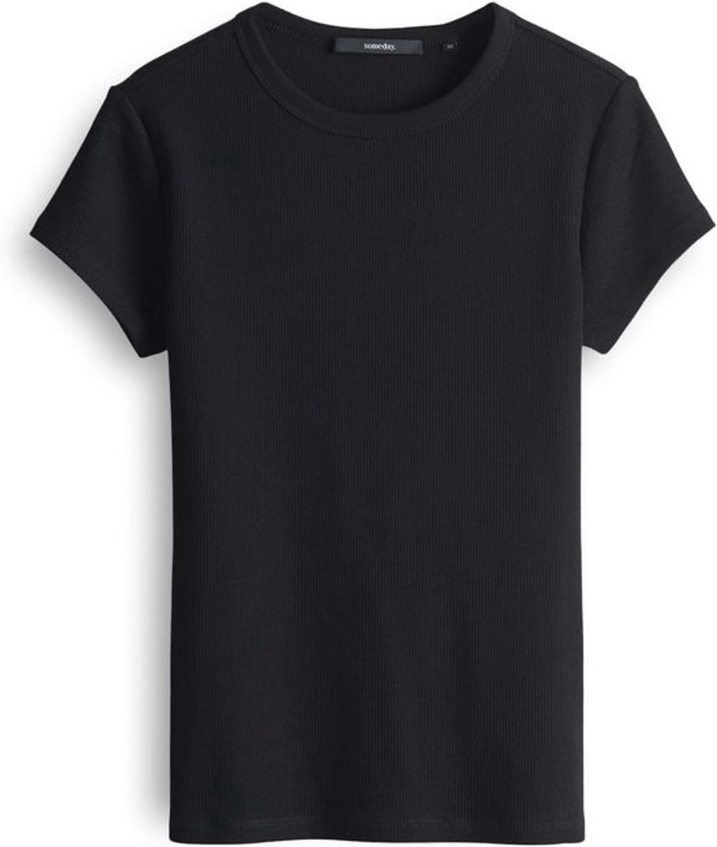 Dames T-shirt Zwart - Casual en Premium Stijl Maat 42