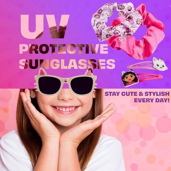 Zonnebril voor Meisjes met Haaraccessoireset: Scrunchies, Clips en UV-bescherming — afbeelding 2