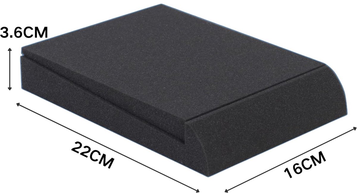 ANGEEK 2 stuks 16x22x3,6 cm luidspreker Geluidsisolatiemat Geluidsisolatiemat Akoestische schuimplaat Spons - ShopVlot