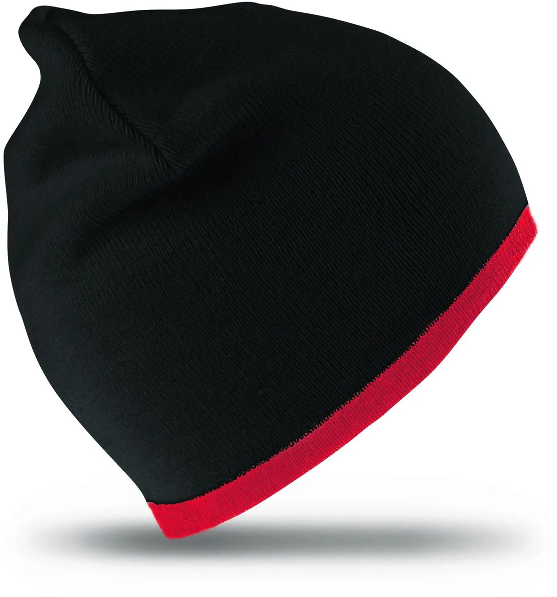 Result Soft Feel Cuffless Reversible Beanie RC46 - black/red - One size