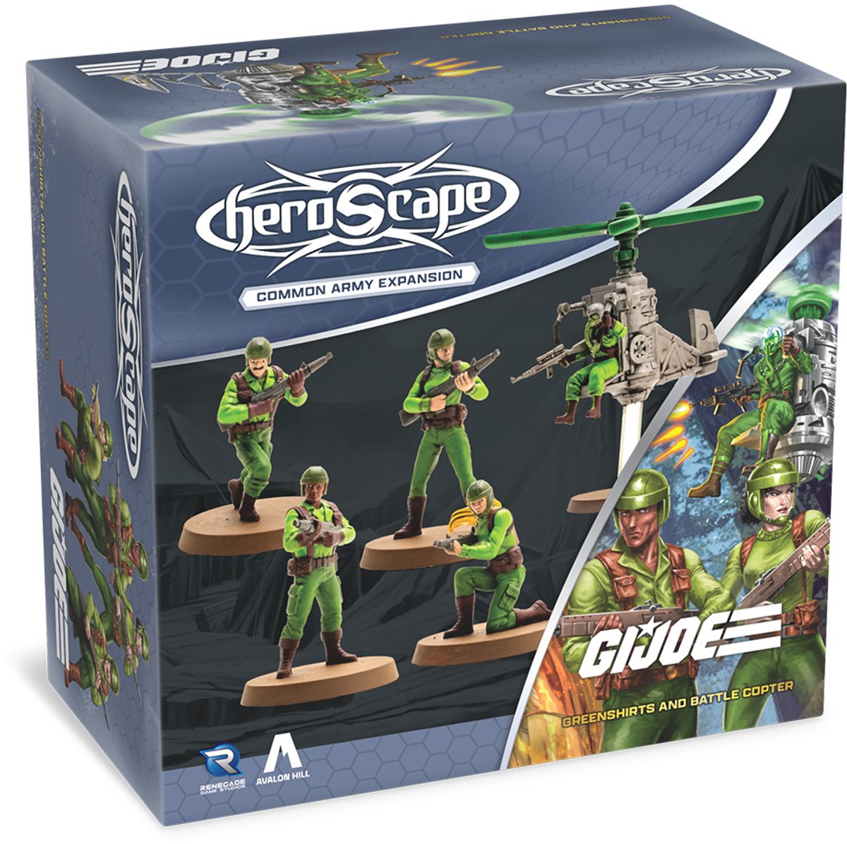 G.I. JOE Heroscape: Common Army Expansion - Greenshirts and Battle Copter - Bordspel uitbreiding - Engels