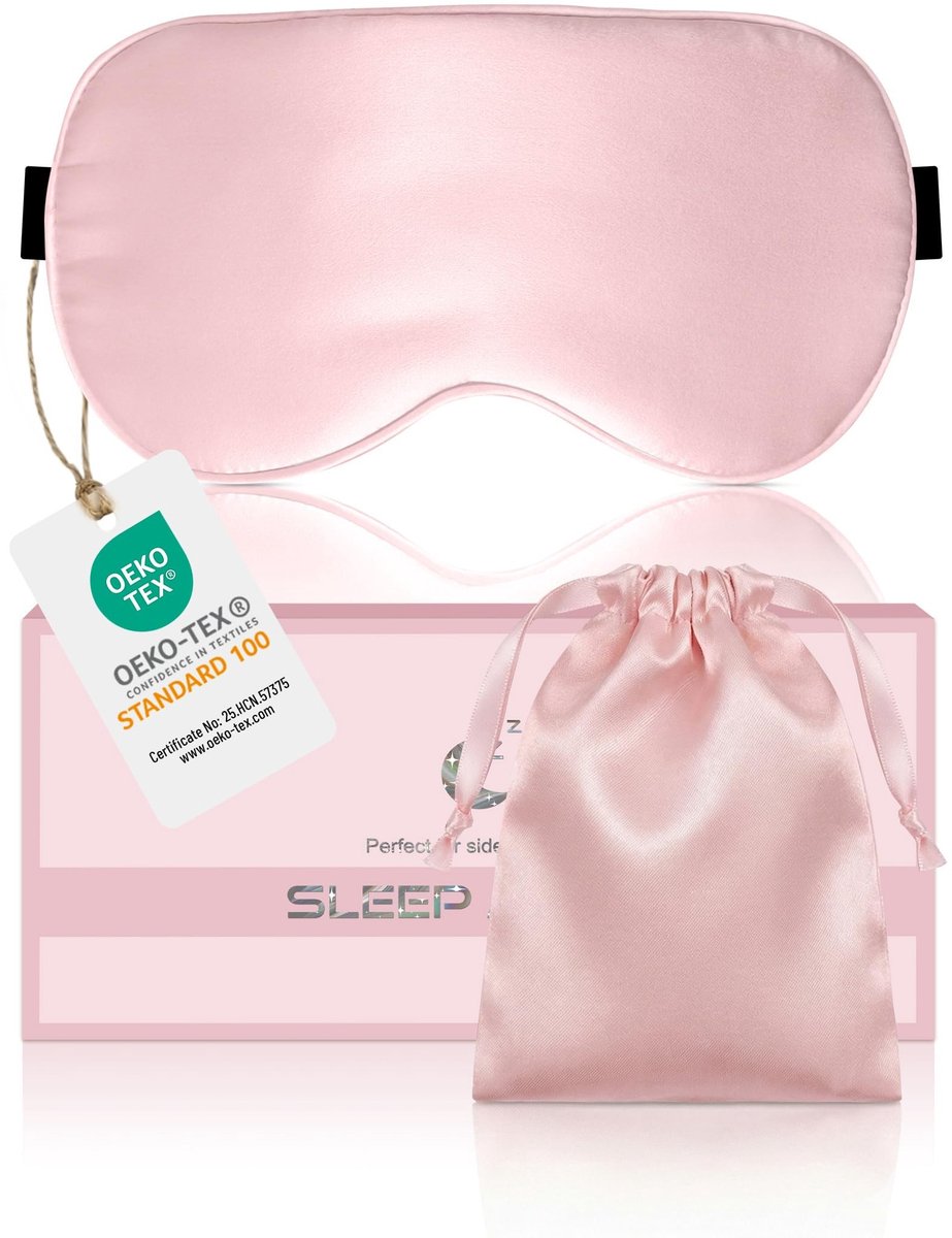 Dailygoods- Slaapmasker Zijde - Hypoallergeen - Verstelbare Hoofdband - Luxe Slaapoplossing - Ademend en Koel - Perfecte Verduistering - Oogmasker