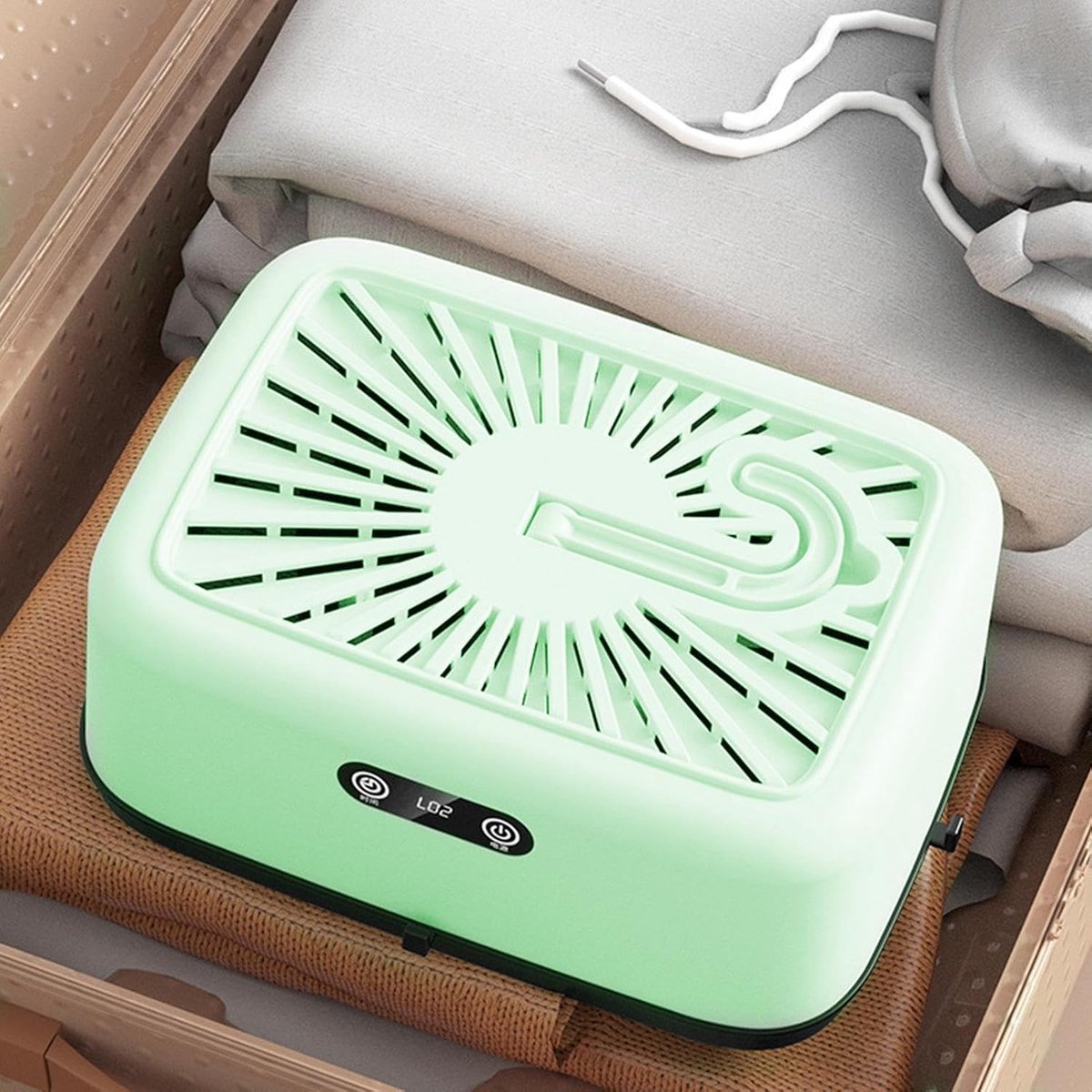 Mini-wasdroger voor kleding bediening met twee temperaturen draagbare elektrische wasdroger voor badkamer balkon buiten binnen woning slaapzaal camping terras keuken en kast