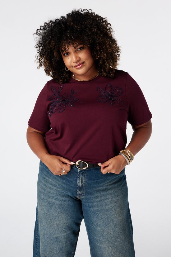 MS Mode T-shirt T-shirt met kralen