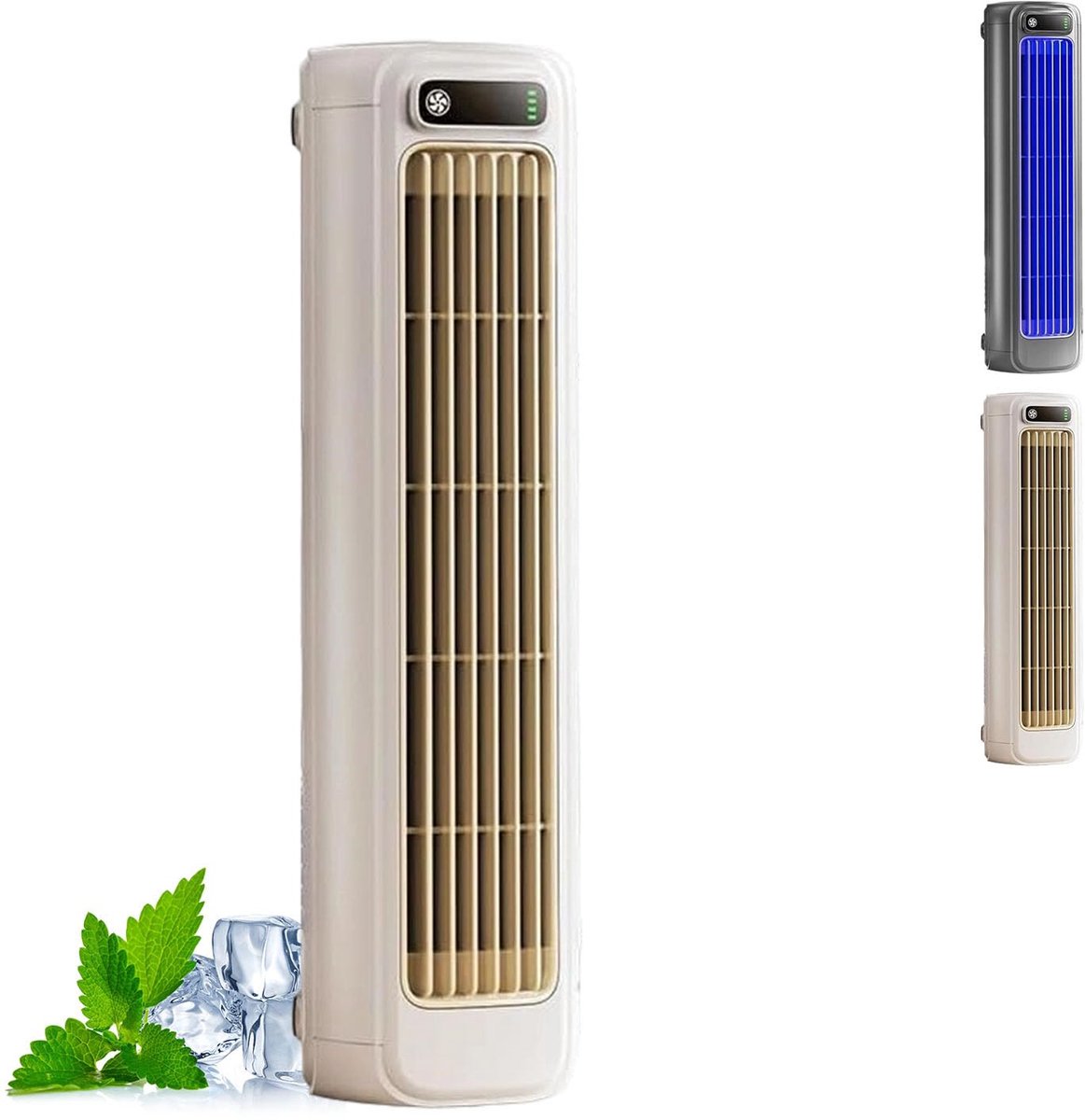 COOAU - Premium Aircooler Muurmontage - Zonder Boren Ventilator - Energiezuinige Koeler met Drie Snelheden - Draagbare Mobiele Airco Cooler voor Slaapkamer, Keuken en Badkamer - Compacte Wandventilator met Geavanceerde Waterkoeling - wit