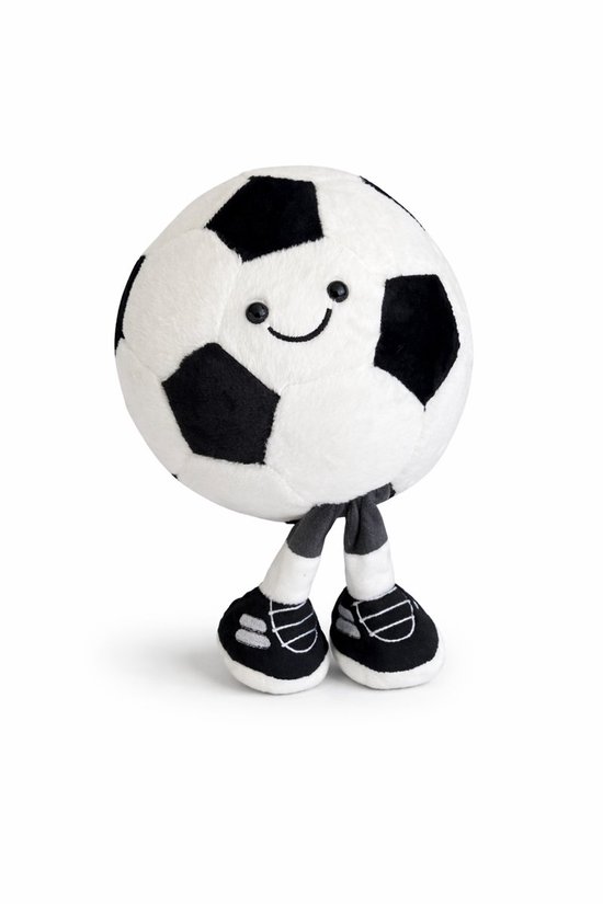 Grote pluche voetbal - Koetsiekoetsie pluche voetbal knuffel - Zachte voetbal XXL - 30/35 CM groot - voetbal met gezichtje en beentjes — afbeelding 4
