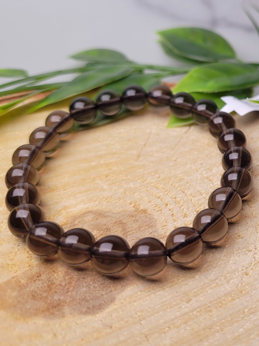 Rookkwarts Edelsteen Armband 8mm - Kogelarmband - Kralenarmband