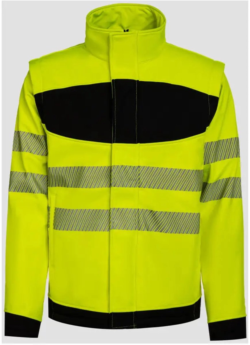 Korntex EOS Hi-Vis Workwear Softshell Jacket With Printing Area KX1003 Signal Zwart