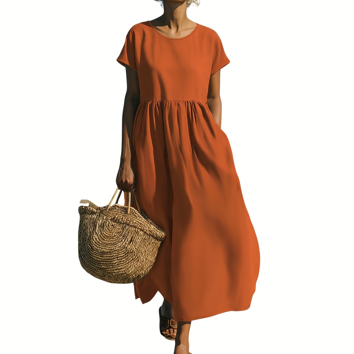 Currero Broekrok Dames Skort Skirts Skirt Rok Midi Korte Broek Culotte Wandelrok Rokje Legging Oranjerood